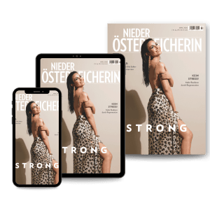 NIEDERÖSTERREICHERIN Kombi Print- und PDF-Abo inkl. Strandtuch mit Logo von LeStoff