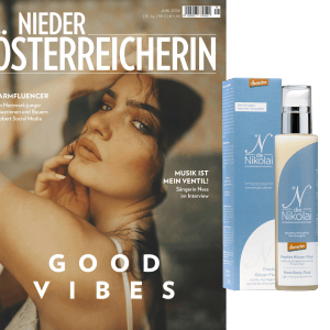 NIEDERÖSTERREICHERIN Jahres-Abo Print inkl. Körpfer-Fluid von dieNikolai