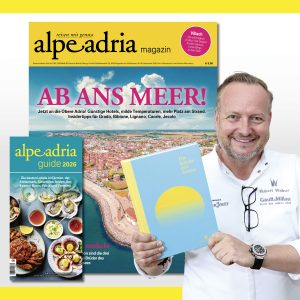 Alpe Adria Magazin & Alpe Adria Guide Jahresabo Print - inkl. signiertem Hubert Wallner Kochbuch