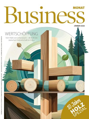 Cover Business Monat Holz 2026